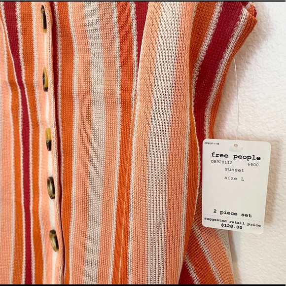 Free People 70’s Sunset Bohemian Groovy Outfit L - Picture 3 of 16